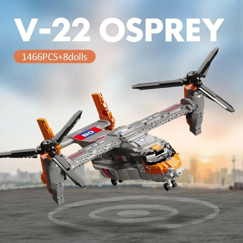 MOC Expert Creator Boeing Bell Osprey V22 Bricks Toy 88007