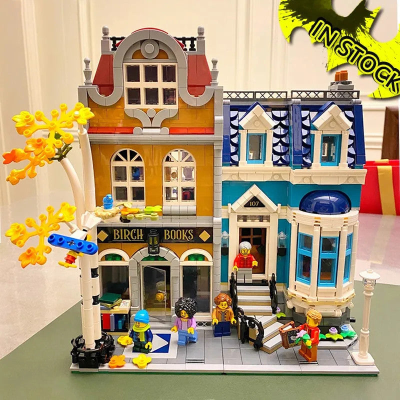 Expert MOC 10201 Creator City Book Store Shop Bricks Toy