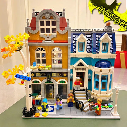 Expert MOC 10201 Creator City Book Store Shop Bricks Toy