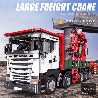 MOC APP Motorized Scania Crane Lorry RC Truck Bricks Toys