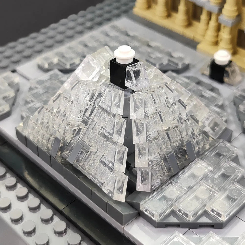 MOC Architecture City Paris The Louvre Bricks Kids Toys