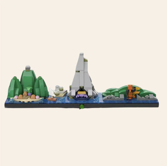 NEW Island Adventure Skyline Building Blocks Set Model Adults MOC Display