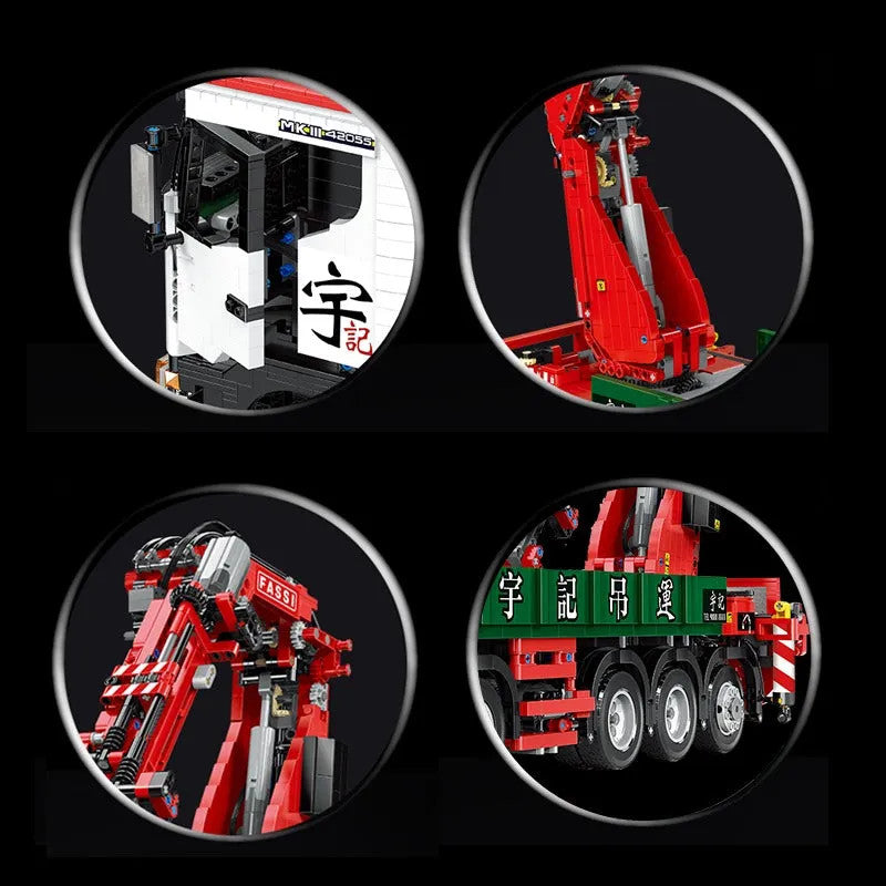 MOC APP Motorized Scania Crane Lorry RC Truck Bricks Toys
