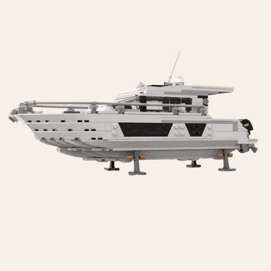 NEW Military Yacht Building Blocks Set Model Adults MOC Navy Patrol Boat Ship