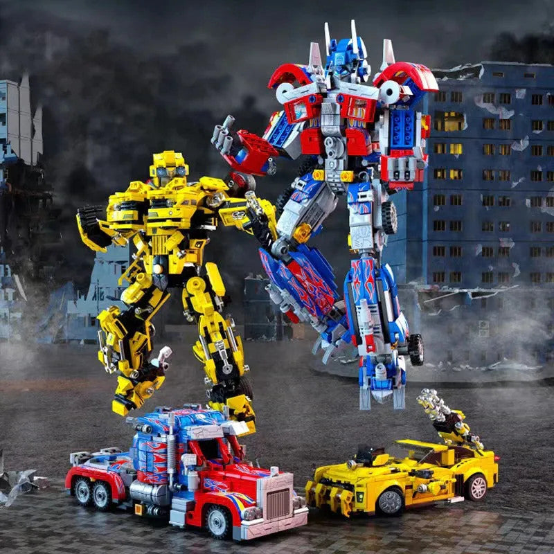 MOC 7014 Transformer Deformation War Robot Bricks Toys