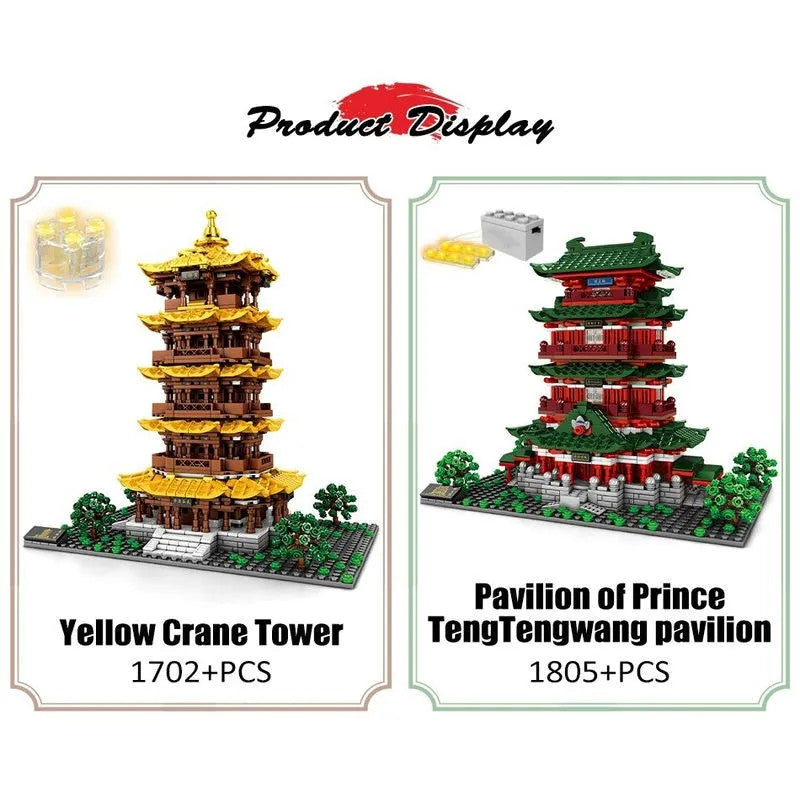MOC Architecture Prince Pavilion House LED Bricks Toy