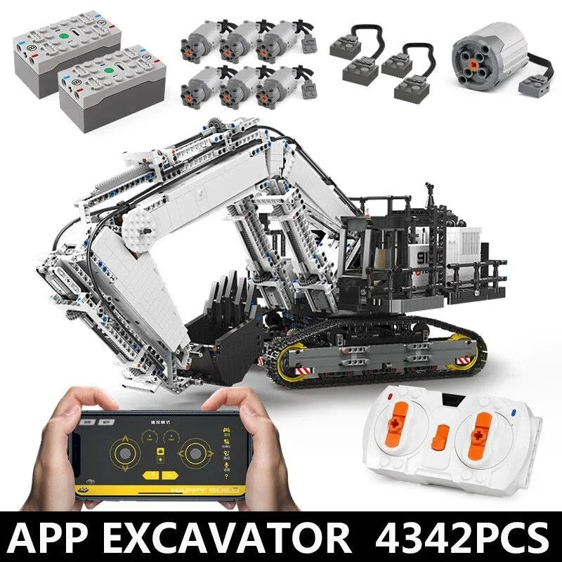 MOC RC APP City Mining Excavator Truck Bricks Toys
