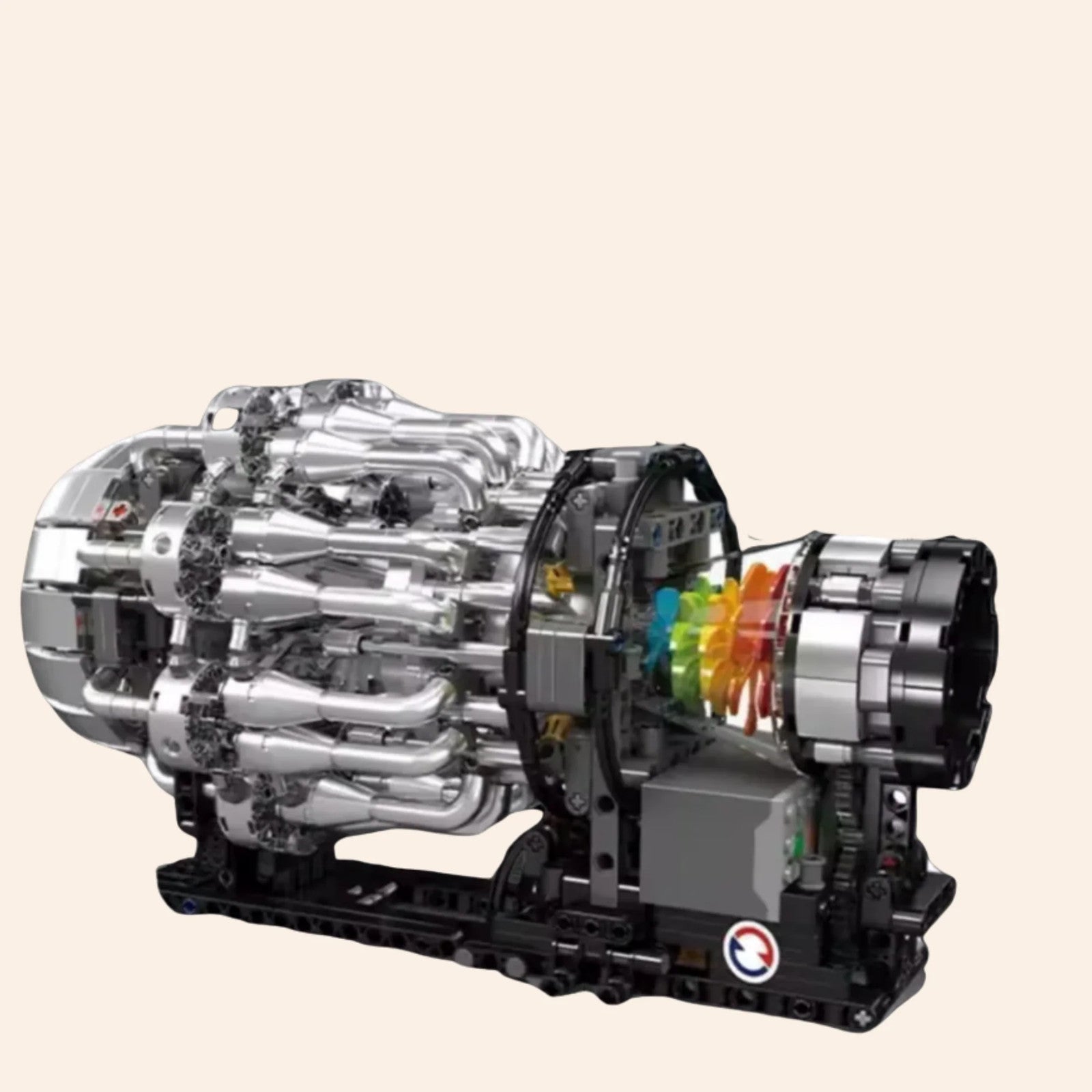 NEW Motorized Turbo Jet Engine Building Blocks Set Model Adults MOC Working