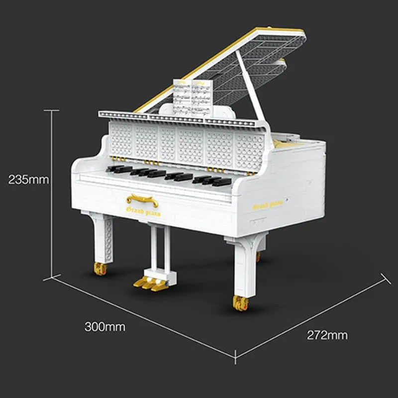 MOC Expert APP RC Dream White Piano Bricks Toys