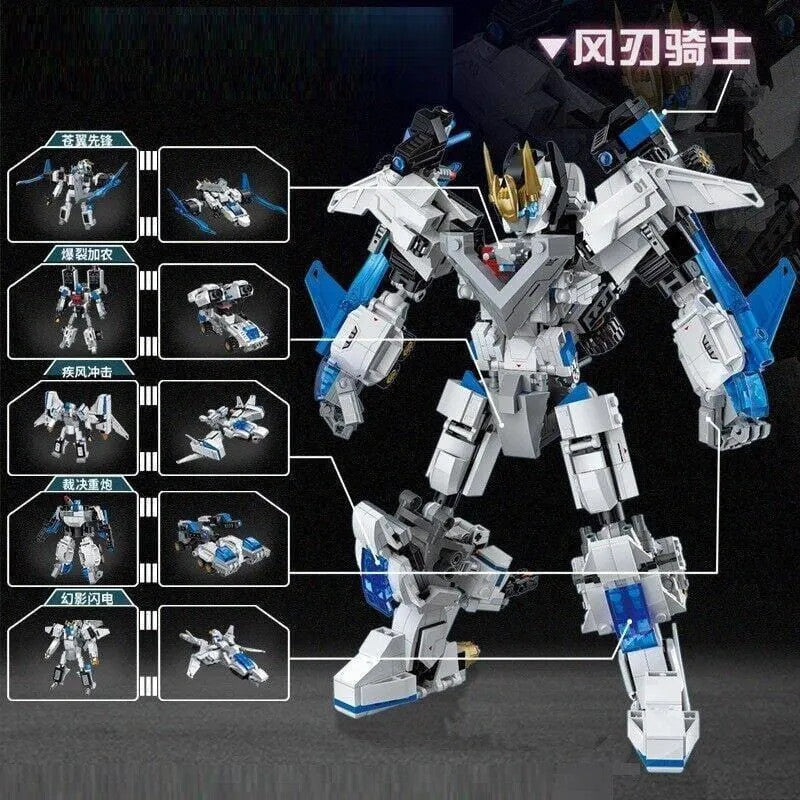 MOC Deformation Wind Blade Mech Robot Bricks Toys
