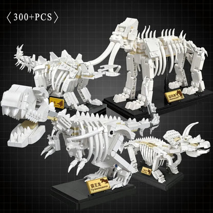 MOC Creative Idea Dinosaur World Triceratops Fossil Bricks Toy