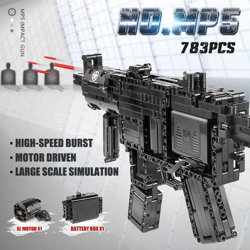 MOC 14001 Military Motorized MP5 SMG Gun Bricks Toy