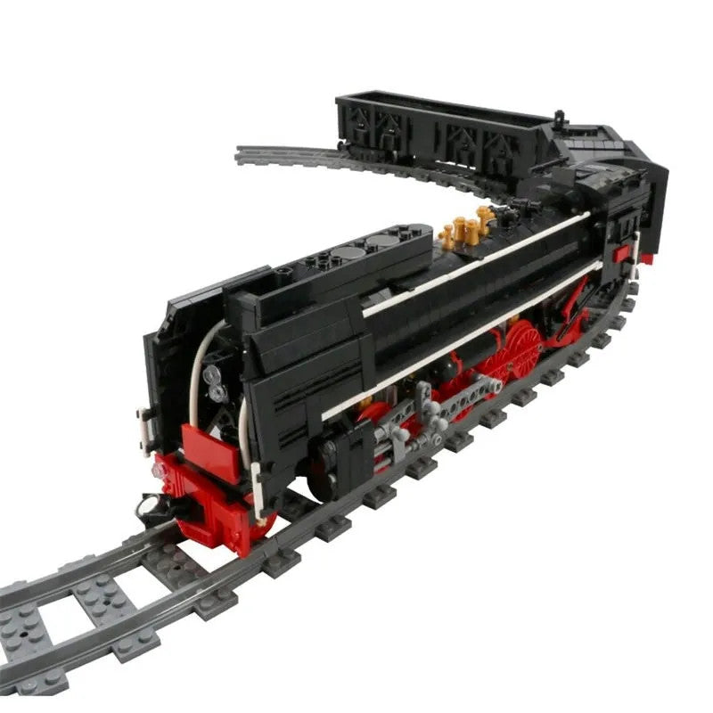 MOC APP Motorized RC QJ Steam Locomotive Train Bricks Toy