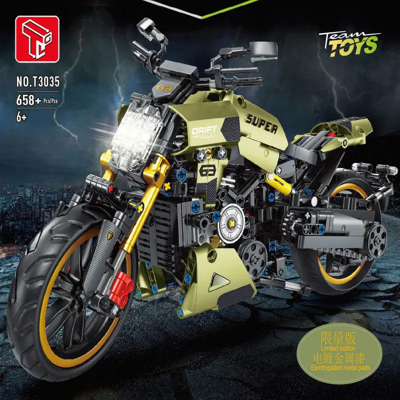 MOC Classic Motorcycle Ducati Diavel 1260 Bricks Toys T3035