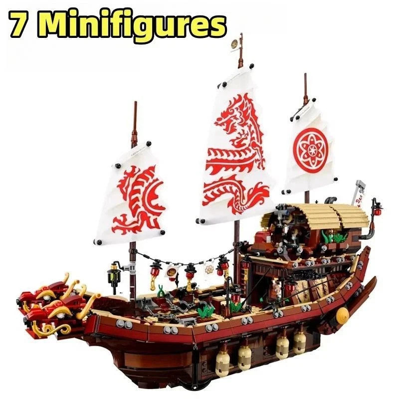 NEW 2295 PCS Ninjago Destiny's Bounty Ship Generic Building Block Set Dragon