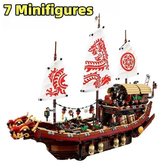 NEW 2295 PCS Ninjago Destiny's Bounty Ship Generic Building Block Set Dragon