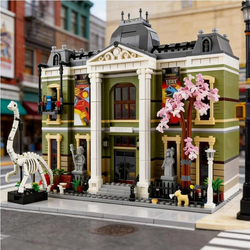 NEW 4014 NATURAL HISTORY MUSEUM BUILDING BLOCK SET WITH MINIFIGURES