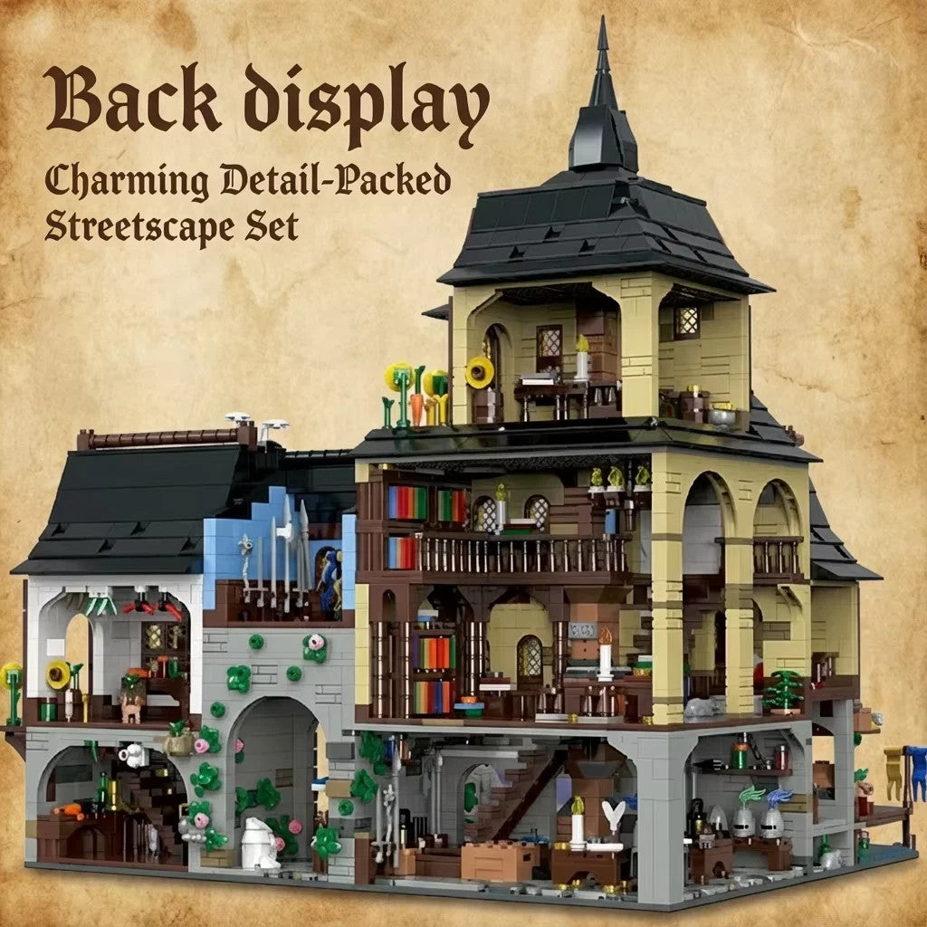 NEW 3867PCS Medieval European Town Village Modular Building Set SEALED