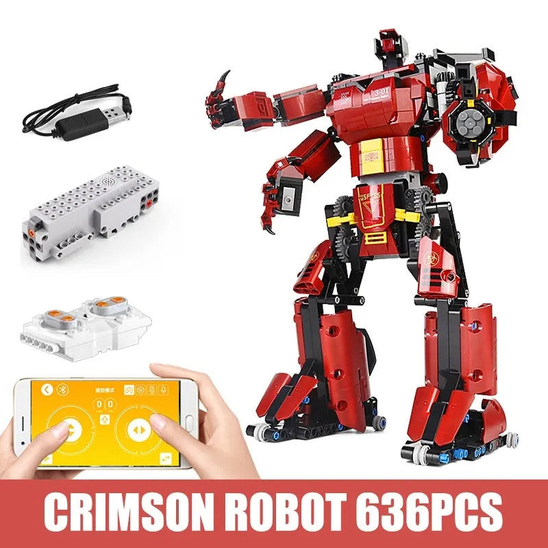 MOC Tech RC Motorized Crimson Beast Robot Bricks Toy 15038