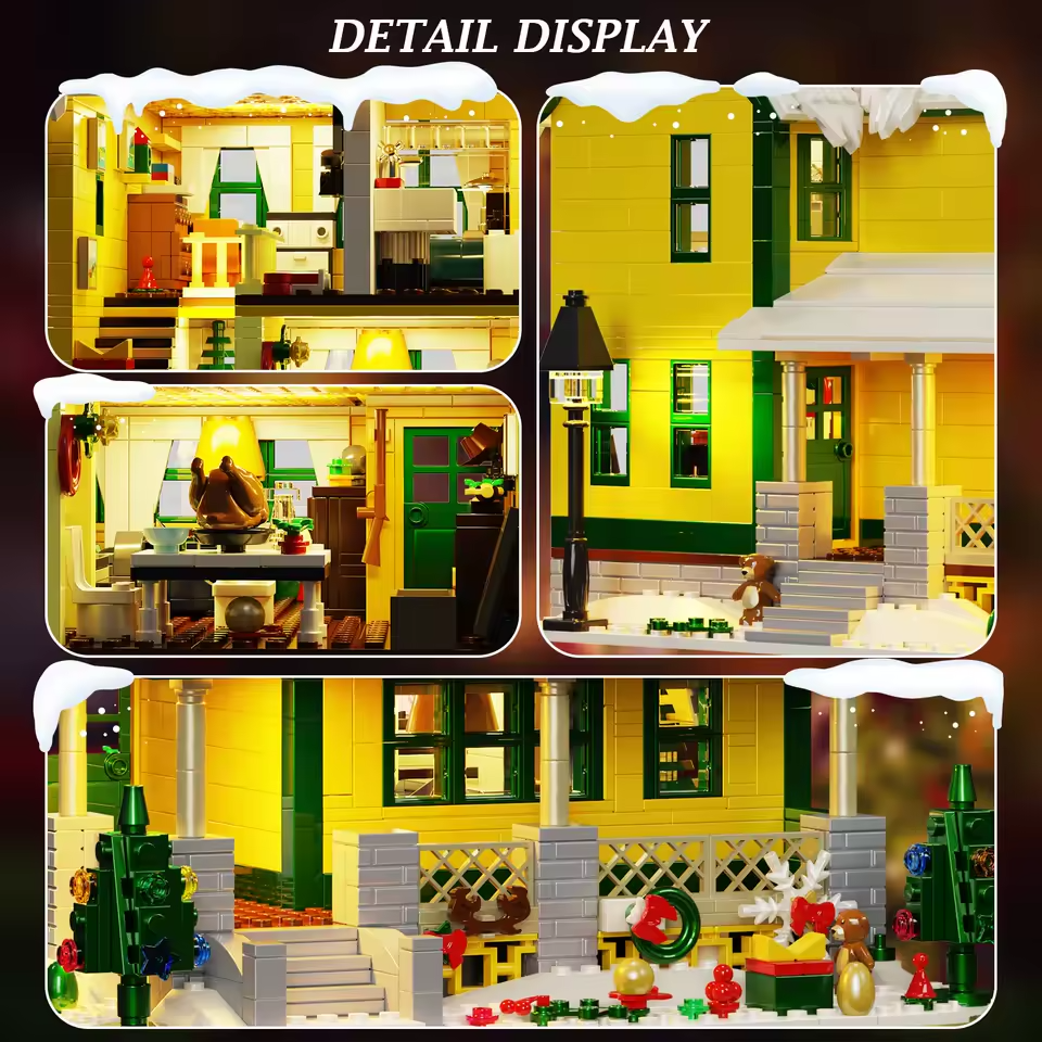 NEW SEALED House from A Christmas Story Building Block Set w/ Lights 1367 Pieces