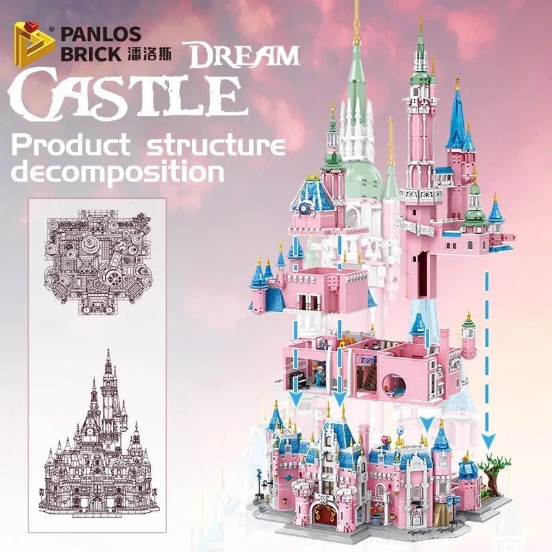 MOC Creative Expert Girl Princess Dream Castle Bricks Toy
