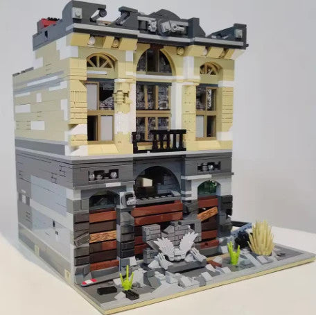 NEW Doomsday Bank Building Blocks Set Model Adults MOC Apocalypse Zombie Ruin