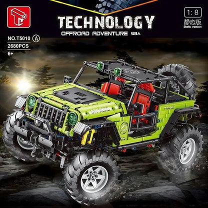 MOC Off-Road JEEP Wrangler Trailcat SUV Car Bricks Toy T5010A
