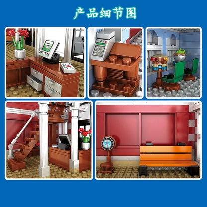 Street Expert MOC Dreamland City Train Station Bricks Toy