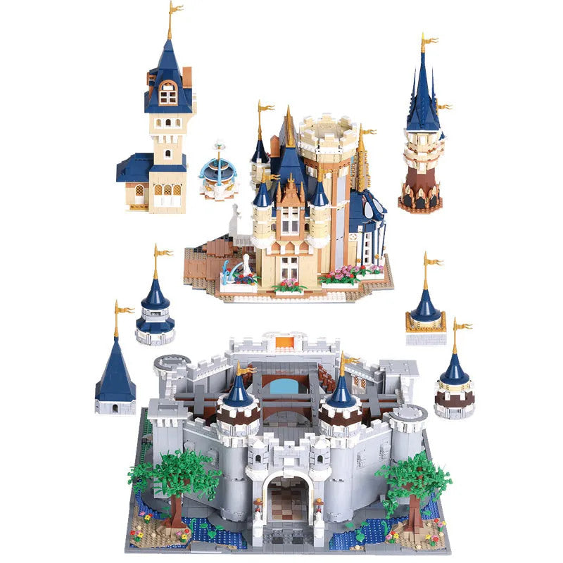 MOC Creative Expert Girl Princess Paradise Castle Bricks Toy