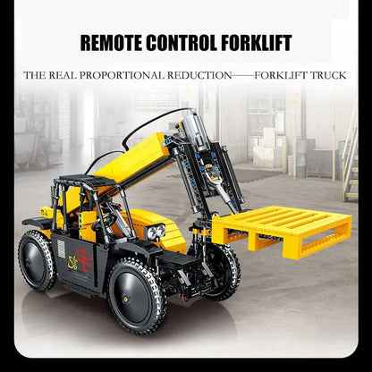MOC RC APP Motorized Lift Forklift Truck Bricks Toys