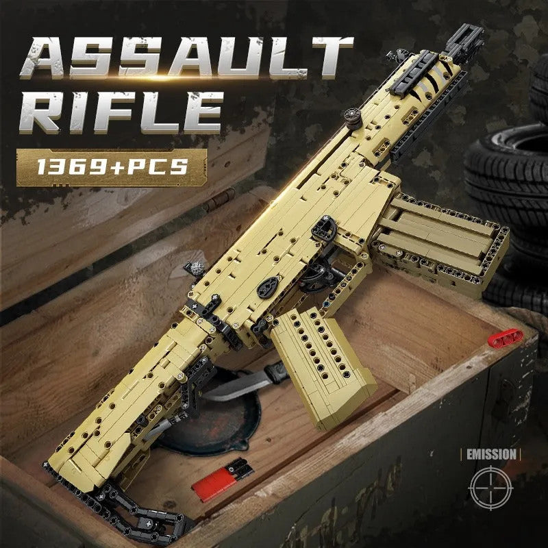 MOC 14015 Military Scar Assault Rifle Gun Bricks Toys