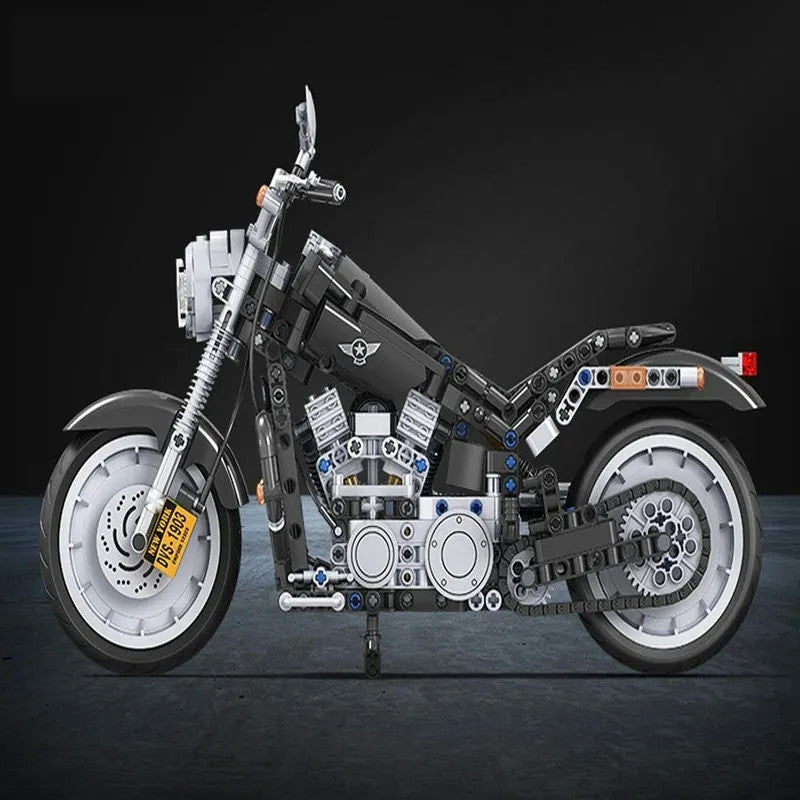 MOC Tech American Harley Motorcycle Bricks Toy 7049