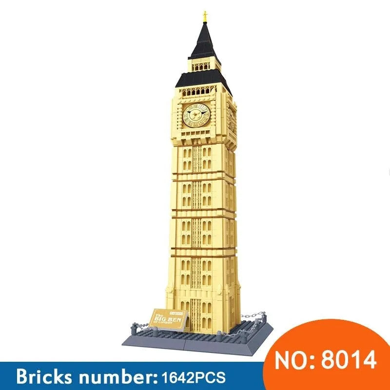 MOC 8014 Architecture London City Big Ben Bricks Toy