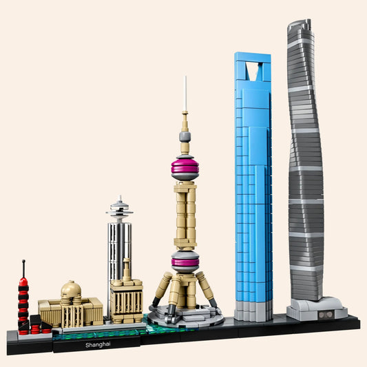 NEW 597 PCS Shanghai Skyline Architecture Unbranded Building Block Set Model