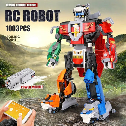 MOC Tech RC Motorized Transformer Beast Robot Bricks Toy