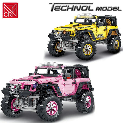 MOC Off-Road AWD Jeep Rubicon Mountain Car Bricks Toys