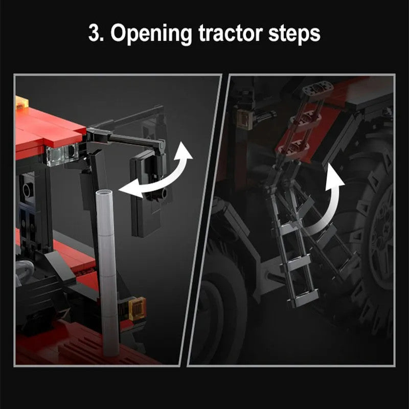 MOC Motorized Tech RC Tractor Truck Bricks Toys 61052