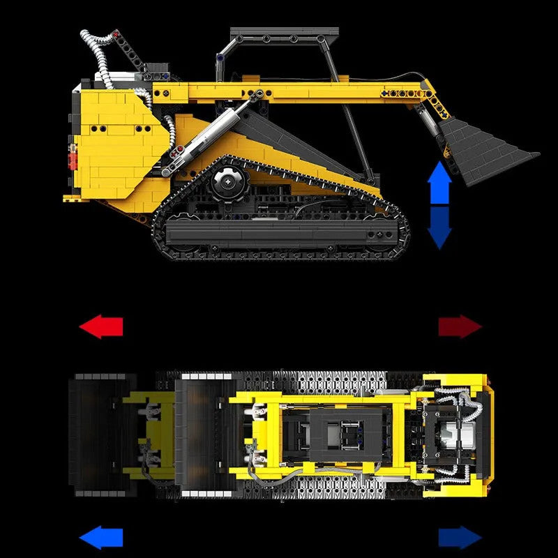 MOC APP Motorized RC Skid Steer Loader Truck Bricks Toy