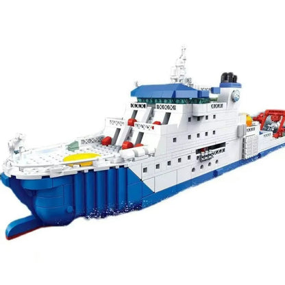 MOC Military Deep Sea One Research Ship Bricks Toys