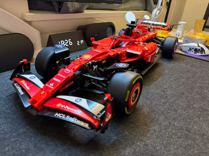 NEW 2024 1361 Pcs Technical F1 1:8 Ferrari SF-24 Building Blocks F1 Race Car