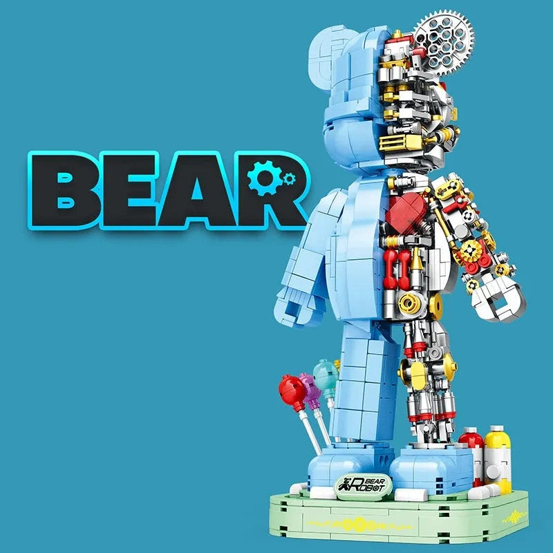 MOC Violent Half Bear Mechanical Robot Bricks Toy 6302