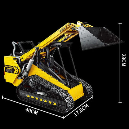 MOC APP Motorized RC Skid Steer Loader Truck Bricks Toy