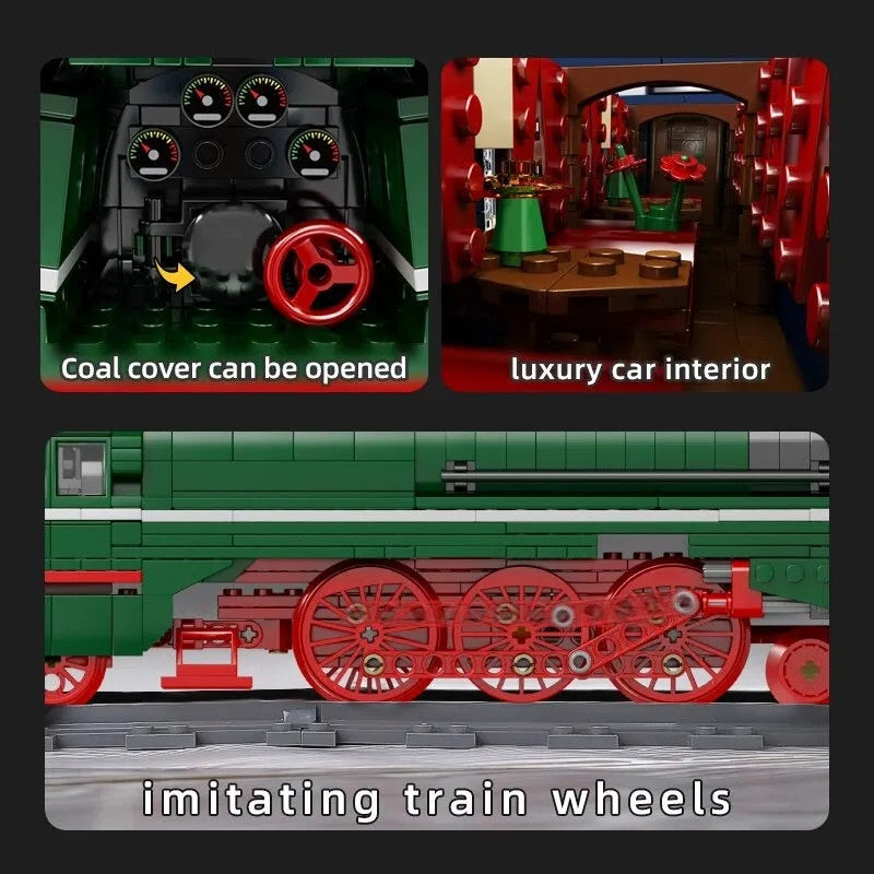 MOC APP Motorized RC BR18 201 German Express Train Bricks Toy
