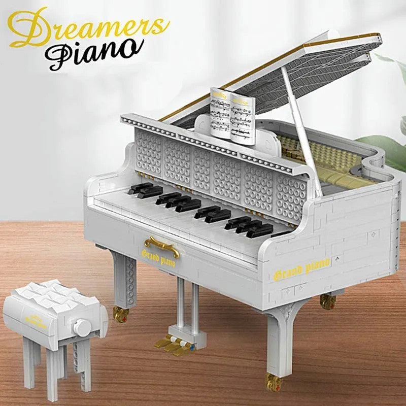 MOC Expert APP RC Dream White Piano Bricks Toys