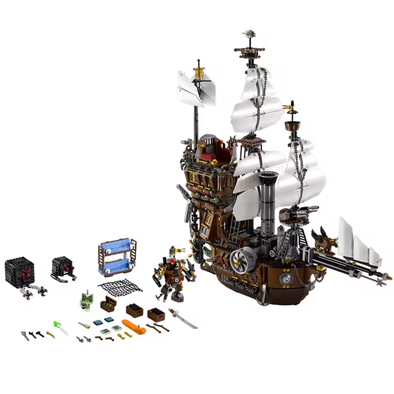 NEW SEALED 2741PCS Technical Steampunk Pirate Sailing Ship Building Block Set