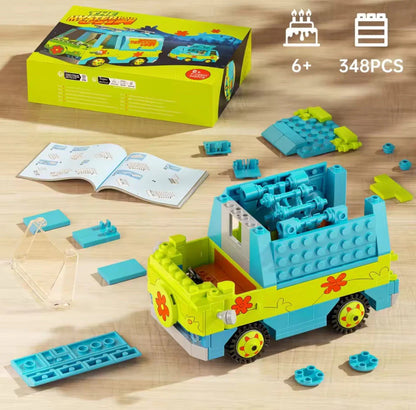*FREE SHIP* MYSTERY MACHINE Scooby Doo Building Block Brick Set (SEALED)