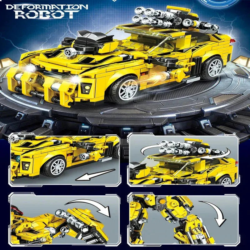 MOC 7014 Transformer Deformation War Robot Bricks Toys