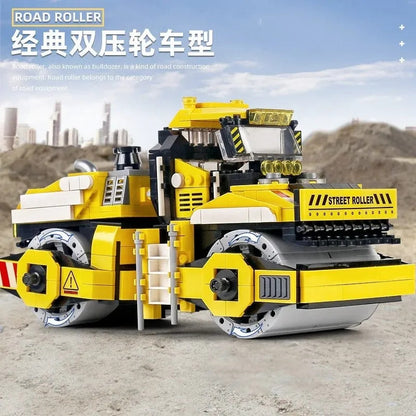 City Mini Road Roller Truck Technic Bricks Kids Toys