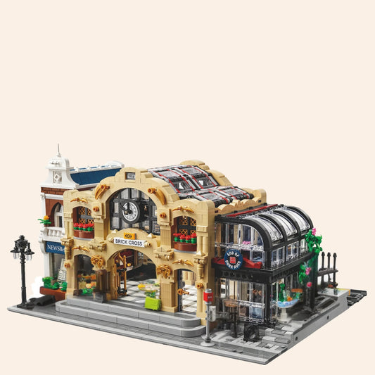 NEW Railway Train Station Building Blocks Set Model Adults MOC City Modular