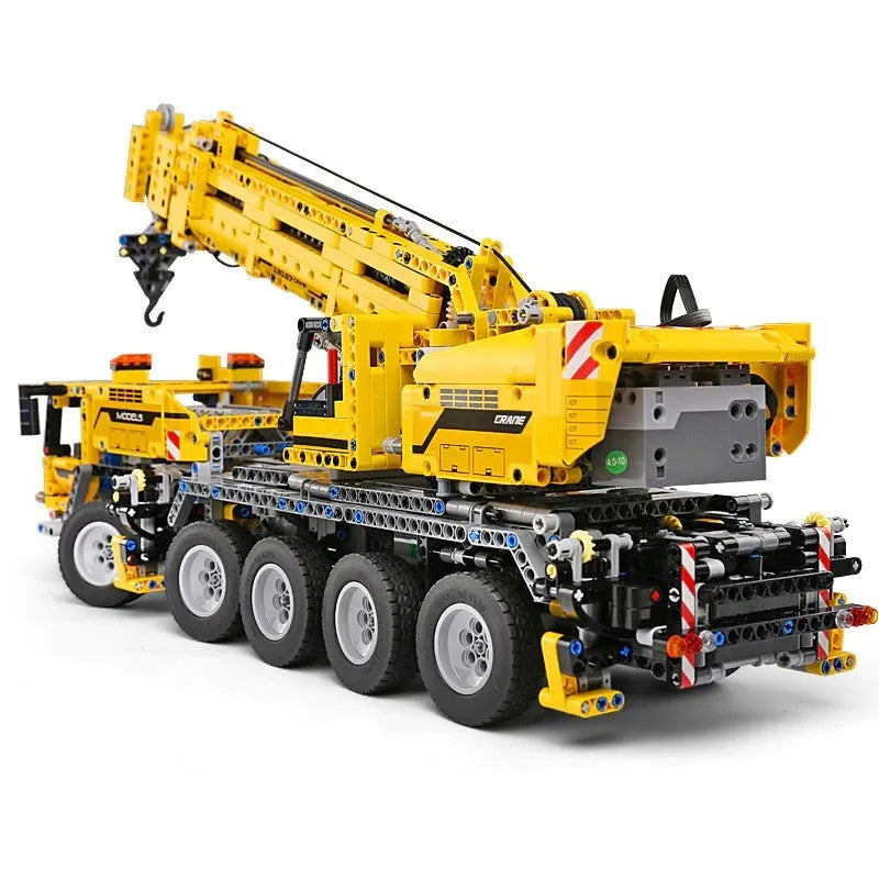 MOC APP Motorized RC Heavy Mobile Lift Crane Truck Bricks Toy